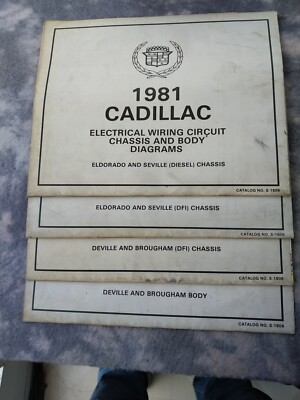 1981 Cadillac electrical wiring circuit chasse and body diagrams El Dorado...