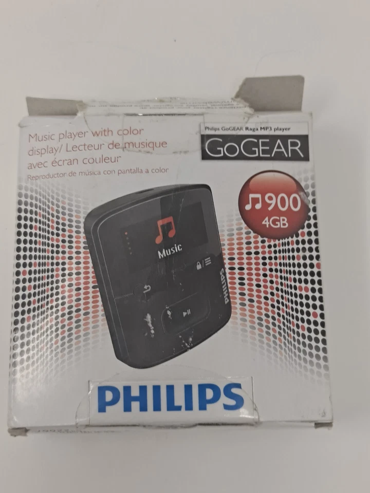 Philips Go Gear Raga Reproductor de MP3 900 4 GB GoGear NUEVO Caja abierta RARO Completo Foto 3 de 4