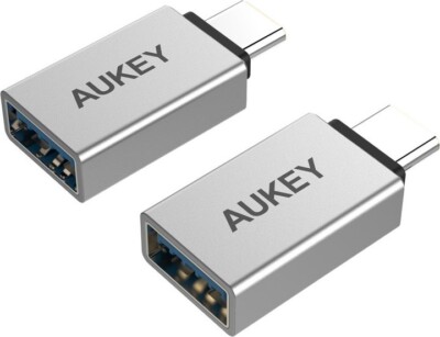 Aukey CB-A22 Adapter 2-Pack - Silber/Schwarz - (F1)