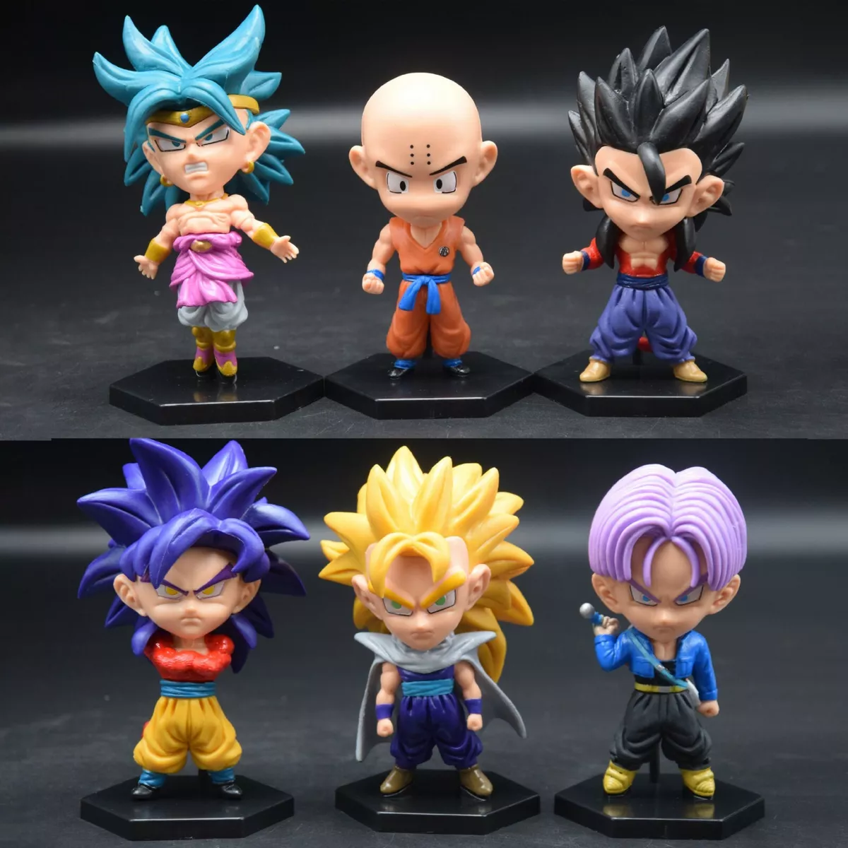 6 pcs Dragon Ball Z Figures Set Super Saiyan Goku Son Vegeta Broly  Christmas