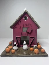 White Barn Candle Co Haunted House Luminary Barn Ghosts Halloween Pumpkins