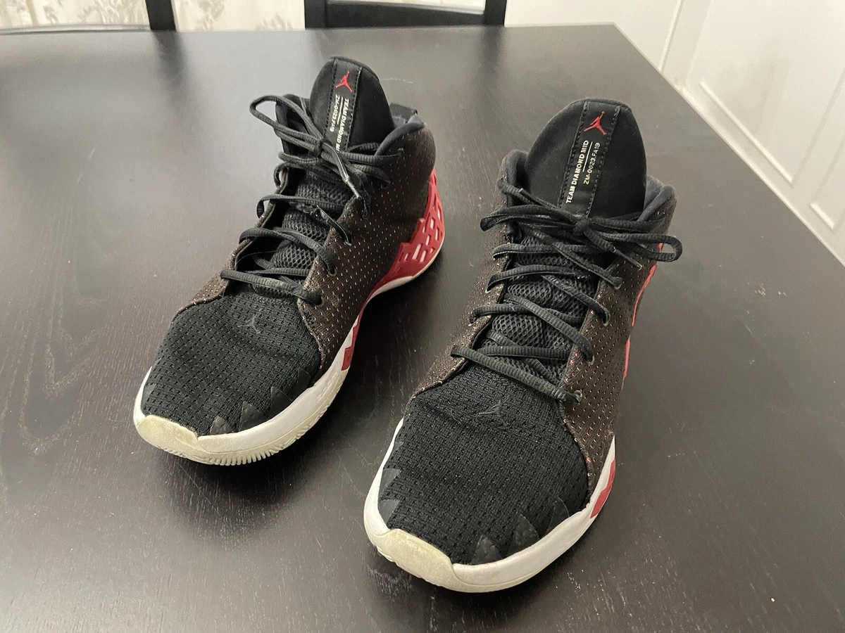 Jordan Jumpman Diamond Mid Black University Red for Sale