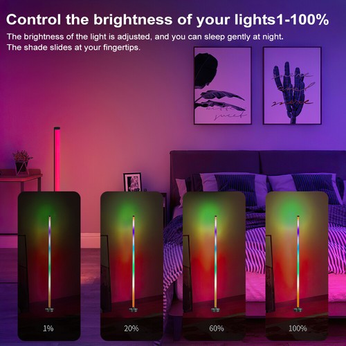 2 Pack Corner Floor Lamp for Living Room with App Remote Control & Music Sync - Picture 11 of 12