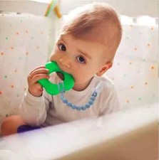Slotic 4 Pack Chewable Silicone Pacifier Clip. Great baby shower add on gift 