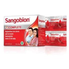 2 X Sangobion Complete Repone Tiendas de Hierro y Aumenta la Hemoglobina 100'S