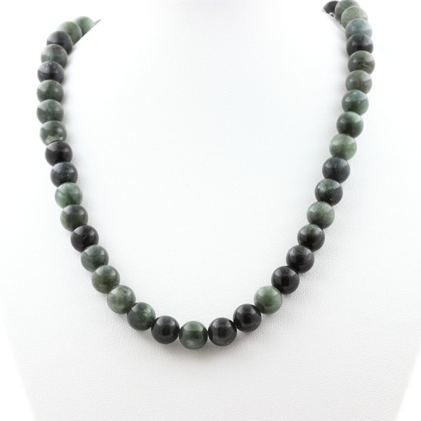 Mineralien Und Edelsteine. Collier Perlen Seraphinit Aus Russland 8 Mm. Chai-image
