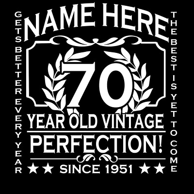 70. Geburtstag T-Shirt Damen tailliert personalisiert Name hinzufügen tolles Geschenk 1951 Damen