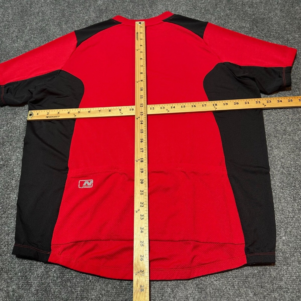 Nishiki Shirt Womens Extra Large Red Black Trim Quarter Zip