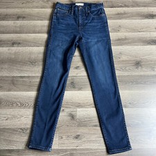 Madewell Women's 10" High Rise Skinny Jeans Size 27 Blue Dark Wash Denim 27x28
