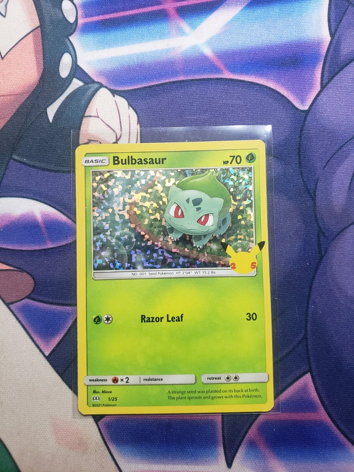 Pokémon SHINY BULBASAUR 25th Anniversary McDonald's 1/25 HOLO Promo Card  2021