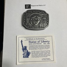 Vintage Belt Buckle 100 Years of Liberty 1884 1984 Statue of Liberty