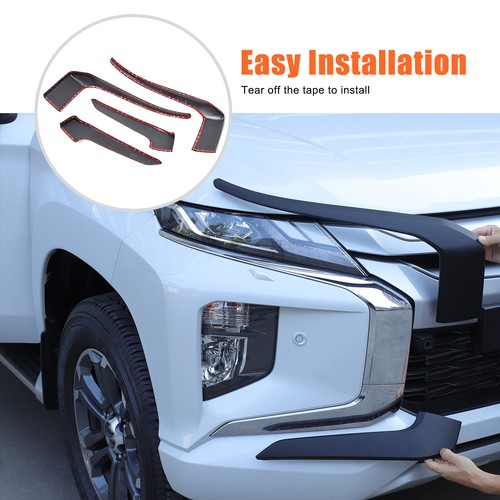 ABS Matte Black Side Front Bumper Cover Trim For Mitsubishi L200 Triton 2019-23 - Picture 3 of 22