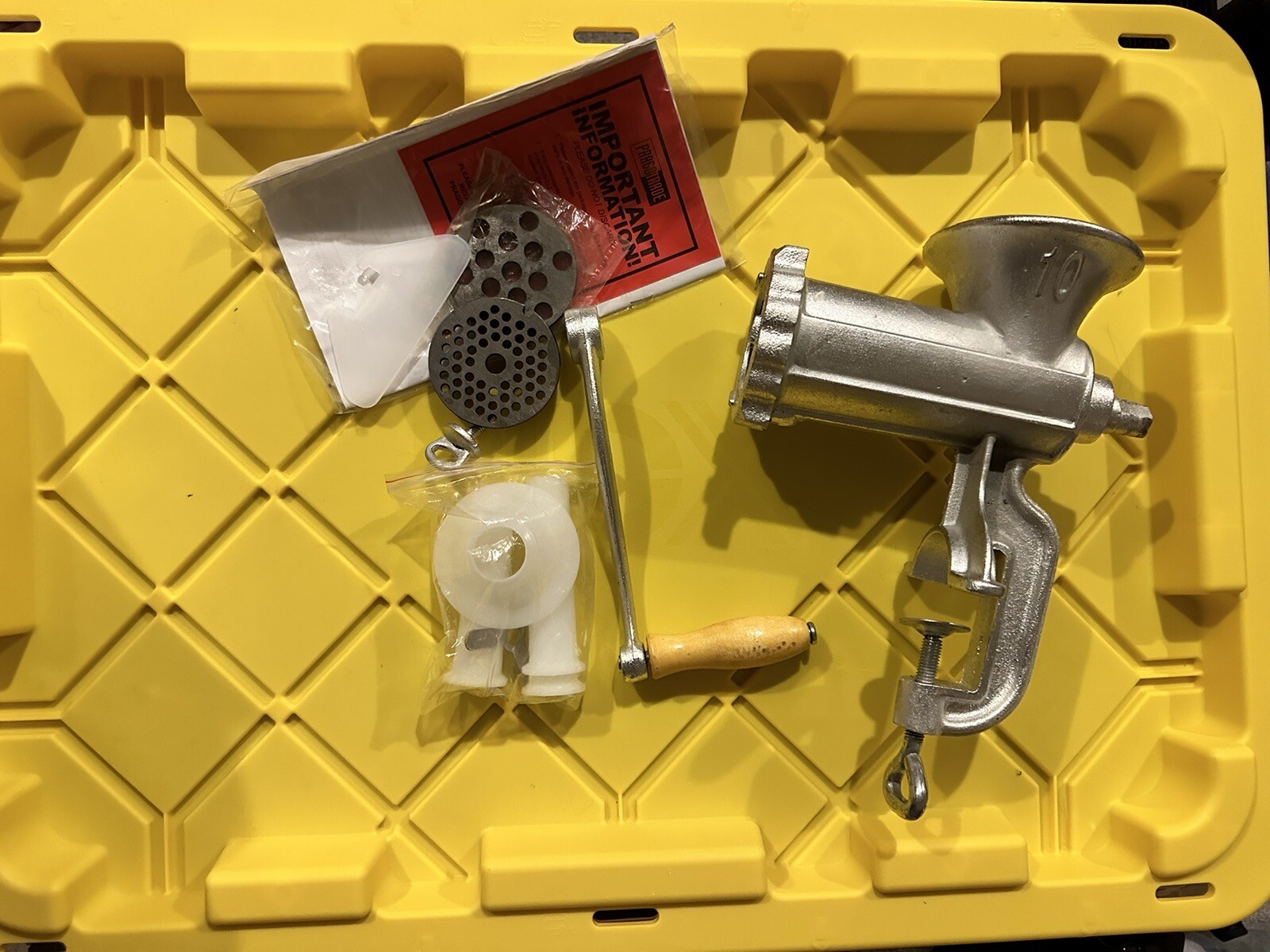 Weston 361001W Manual Tinned Meat Grinder and Sausage Stuffer