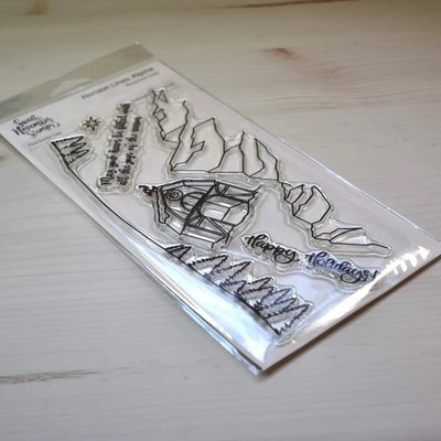 Sweet November Stamps, clear stamp, Horizon lines: Alpine