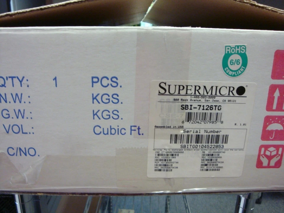 VINTAGE & NEW Supermicro GPU SuperBlade SBI-7126TG Barebone System W/2pcs Riser - Image 3 of 4