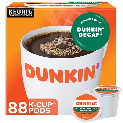 DUNKIN' DONUTS Dunkin' Decaf Coffee K-Cup Pods, Medium Roast, 88/Carton - HOT!!