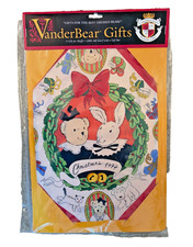 New Vanderbear Gifts/ Gift for Muffy Christmas 1997 Silk Scarf  Vintage