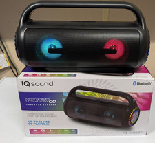 IQ Sound Vortex Go Bluetooth Portable Speaker LED Lights FM Radio and Handle