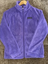 Columbia Full Zip Fleece Jacket Girl s Size L Purple Outdoor Activewear
