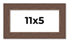 11x5 Frame Brown Barnwood Picture Frame Modern Photo Frame UV Acrylic, Acid Free