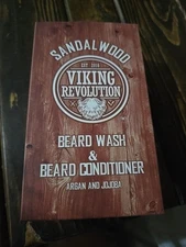 Viking Revolution Beard Wash & Beard Conditioner Set w/Argan & Jojoba Oils 