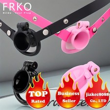 Pink ABS Resin Male Chastity Cage Device 4 Arc Rings Bondage Belt for Sissy Men