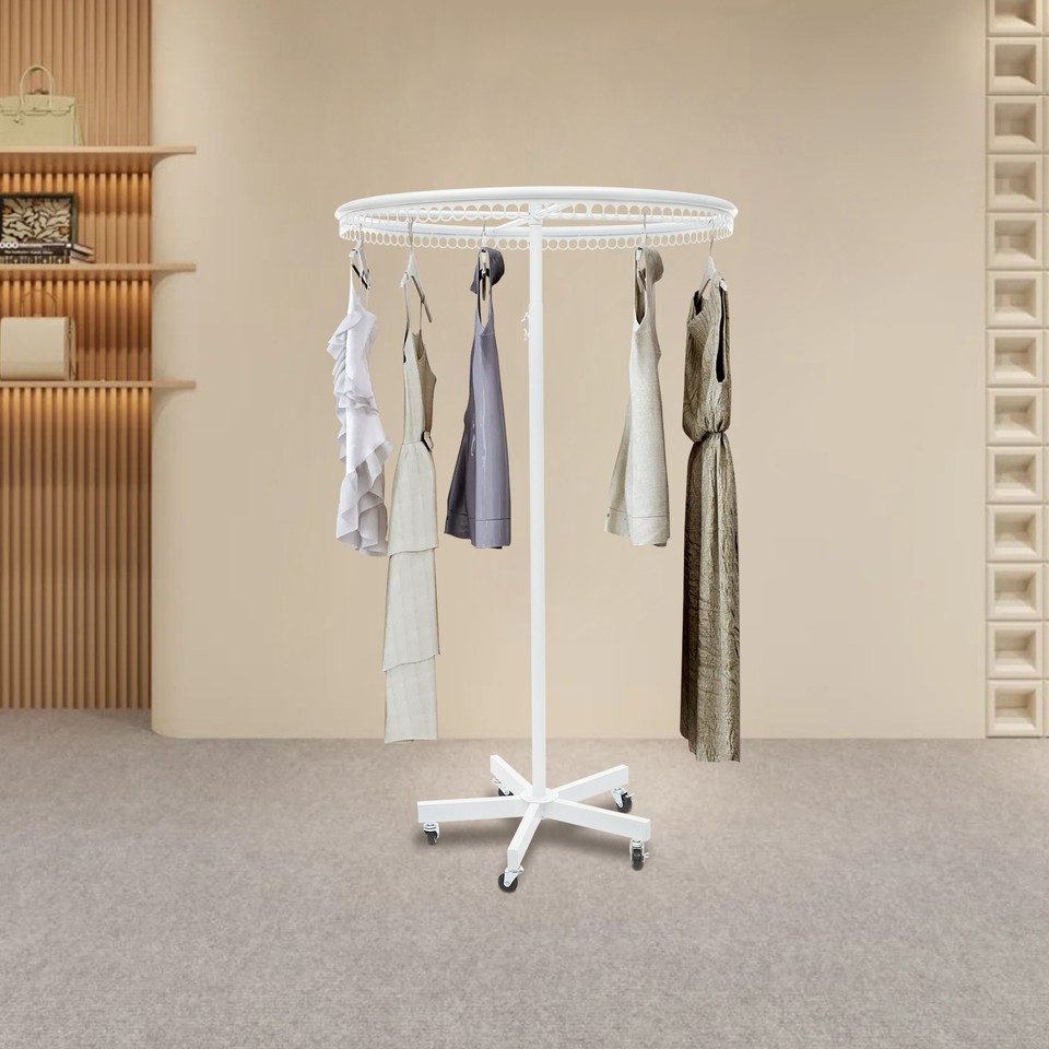 Rotatable Round Clothes Rack, Round Clothing Rack, Floor-Standing ...