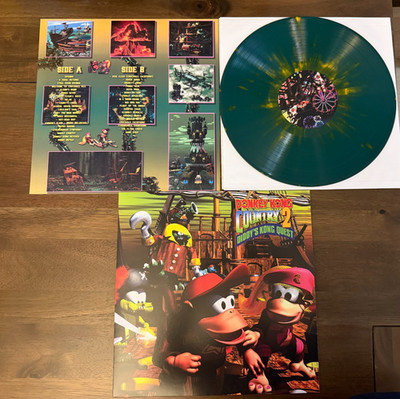 DONKEY KONG COUNTRY 2 LP VINYL GREEN DIDDY NOT MOONSHAKE VGM OST SNES NINTENDO