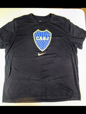 Nike Boca Juniors CABJ Crest Soccer T-Shirt Men's XXL Navy Blue/Yellow