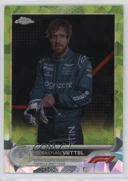 2022 Chrome Sapphire Edition Formula 1 Chartreuse Refractor Sebastian Vettel iw0