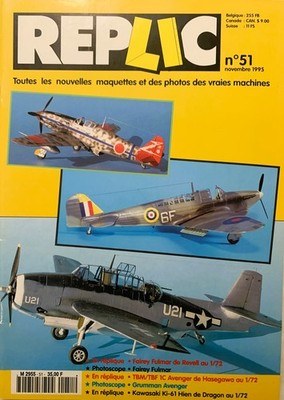 REPLIK Nr. 51 11-1995 Fairez Fulmar TBM/TBF 1C Avenger Grumman Kawasaki Ki-61 1/72