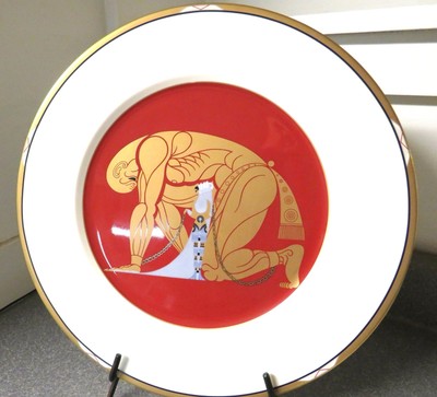 Original Box! 1987 Erte Bone China Decorative Plate Samson & Delilah