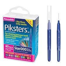 Interdental Brushes 40 Pack, Size 000, Soft Bristles for Tight Teeth Gaps