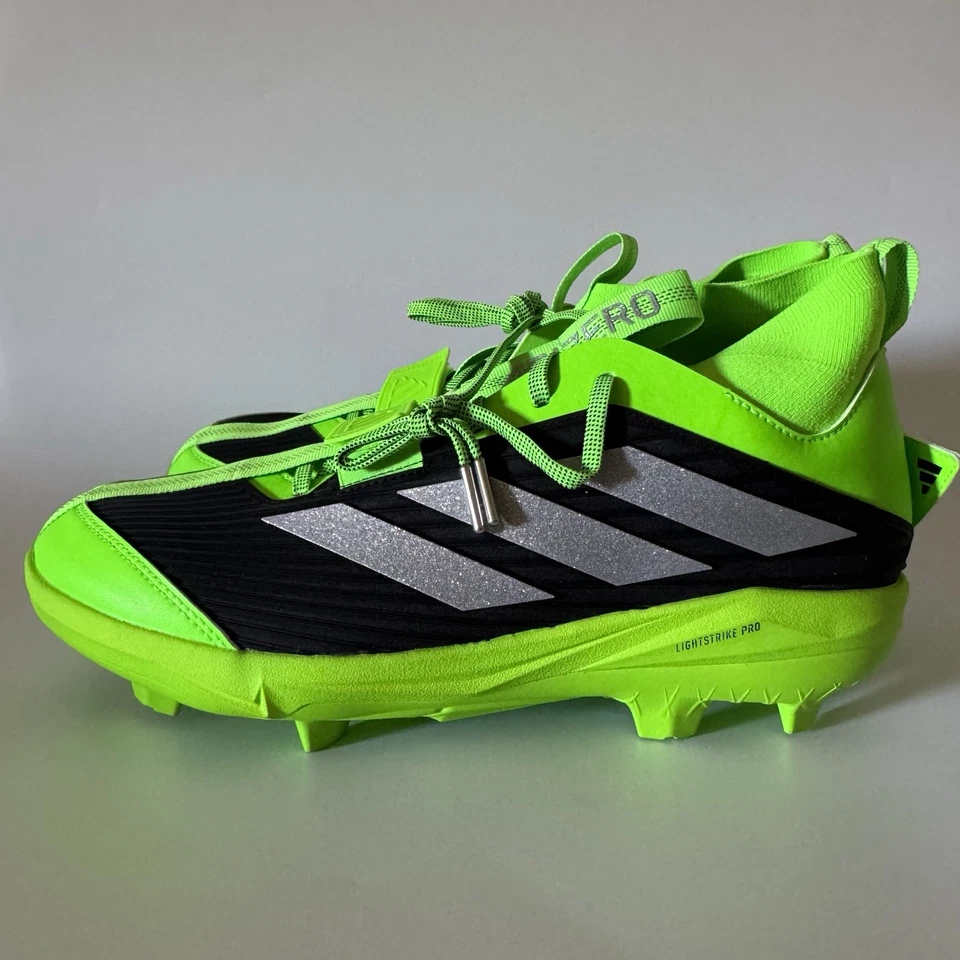 Chuteiras de beisebol Adidas masculinas 13 Adizero Edge+ TPU verde solar IH6139 NOVAS - Imagem 4 de 4
