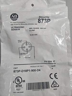 Allen Bradley 873P-D18P1-900-D4 Ultra sonic sensor