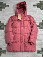 Gap Heavyweight Puffer Jacket Kids XL Pink Quilted Hooded Water Resistant New
