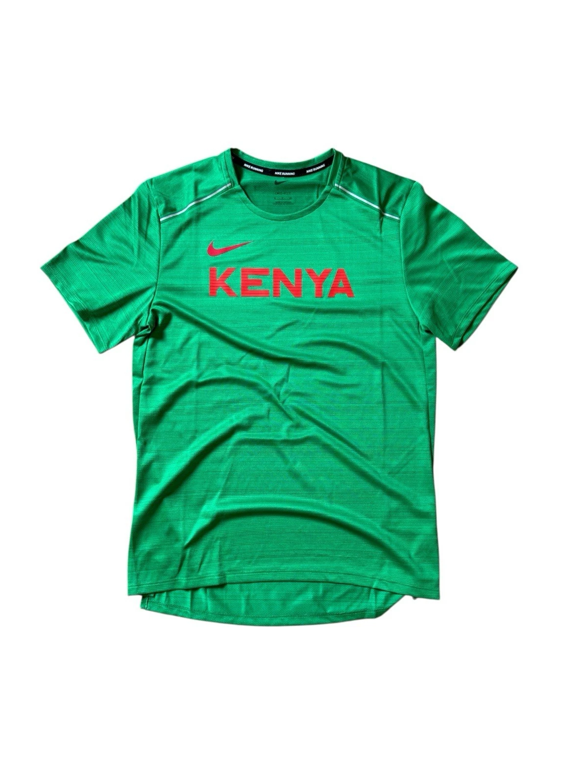 Nike Running Dri Fit Kenya Team Issued Running Shirt Green CT0105-320 Size Small