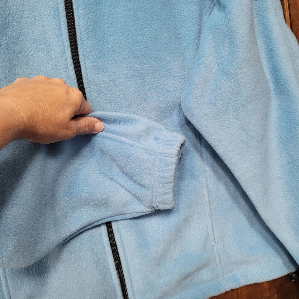 New Large Blue Ultra Club Women's Iceberg Fleece Jacket Zip Front Men Unisex - Image 3 of 4