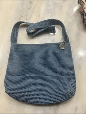 The SAK Crochet  Light Blue Shoulder Bag