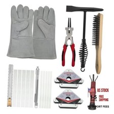 MIG Welding Tools,8sets,Chipping Hammer,Leather Welding Gloves 13.5",Soapstone