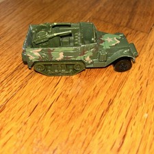 Vintage 1974 Hot Wheels Half-Track Gun Bucket Tank Gunner Green Camo
