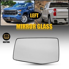 Driver Left Mirror Side Glass Assembly For 2020-2024 Chevrolet Silverado 2500 HD
