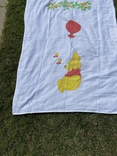 Vintage Disney Winnie the Pooh Blanket with Balloon Print