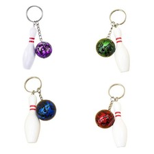 Charming Bowling Ball Keychain Trend Bowling Ball & Pin Keychain for Phones
