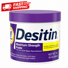 Desitin Maximum Strength Diaper Rash Cream 16oz 40 Zinc Oxide Baby