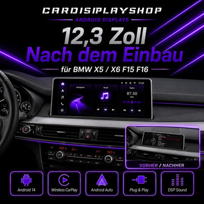 10,25'' Android 14 Display BMW X5 X6 F15 F16 EVO ZH 685 8GB/128GB CarPlay & Andro