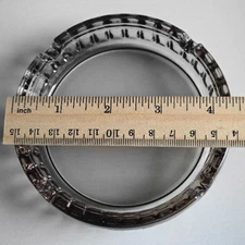 VTG Caesars Palace Design Ashtray Color Changing Smoky to Lavender Glass 4.25 in