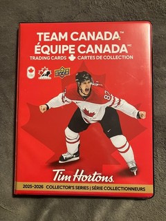 2025 26 TIM HORTONS UPPER DECK TEAM CANADA NHL HOCKEY EMPTY BINDER / ALBUM