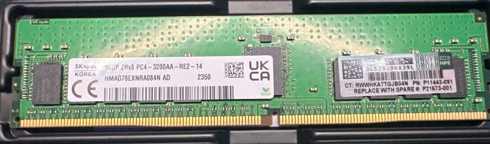 16GB SK Hynix 2Rx8 DDR4 3200 DRAM - Image 2 of 2