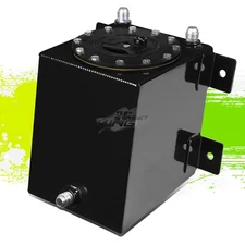 1 GALLON LIGHTWEIGHT BLACK ALUMINUM BOTTOM FEED GAS FUEL CELL TANK 8"X8"X8"